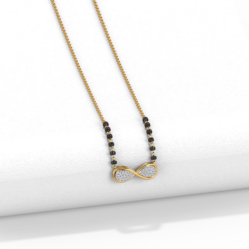 Infinity Gold Platted Mangalsutra - Image 3