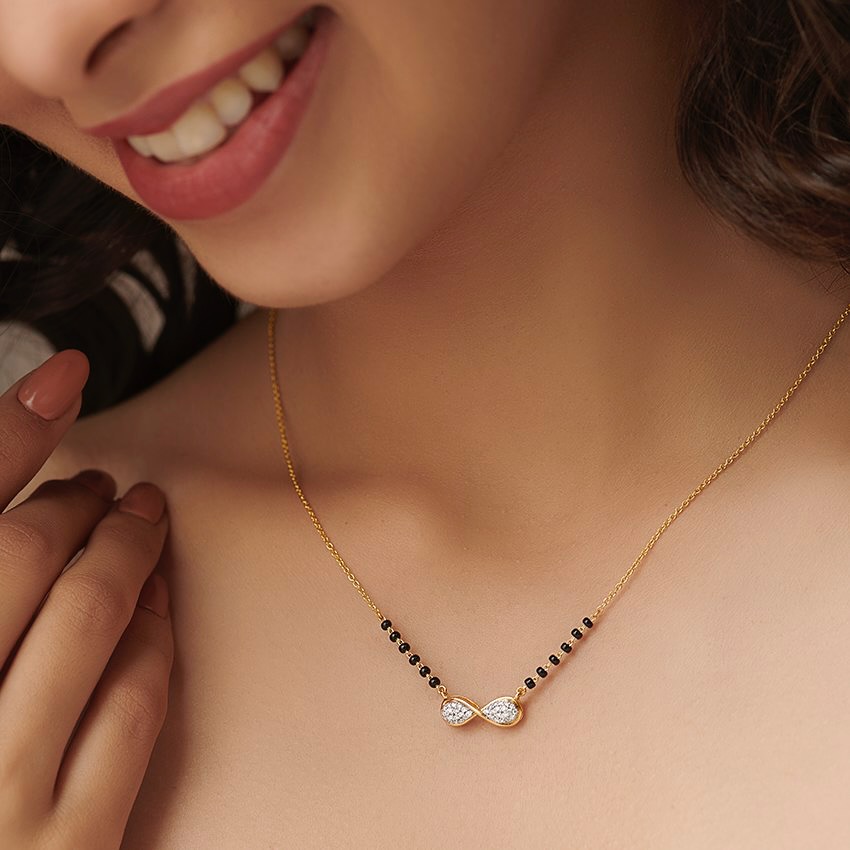 Infinity Gold Platted Mangalsutra - Image 4