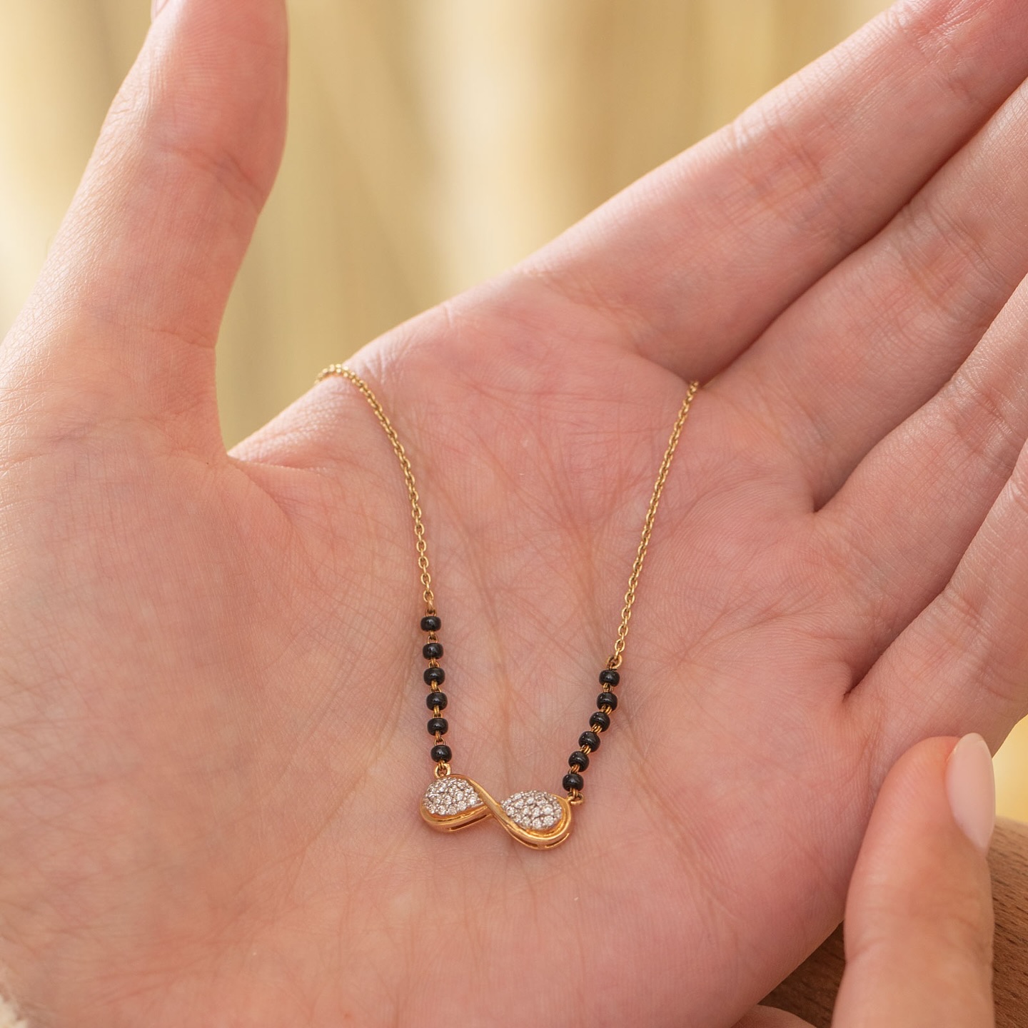 Infinity Gold Platted Mangalsutra - Image 2