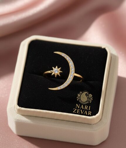 Moon & Star Ring