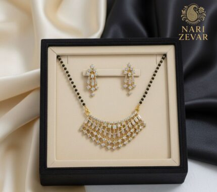 Elegant Mangalsutra Set with Matching Earrings