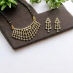 Elegant Mangalsutra Set with Matching Earrings - Image 3