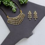 Elegant Mangalsutra Set with Matching Earrings - Image 4