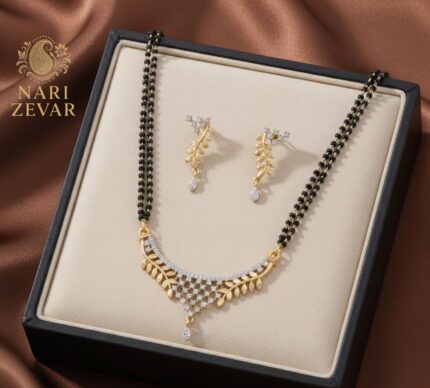 Elegant Leaf Mangalsutra Set