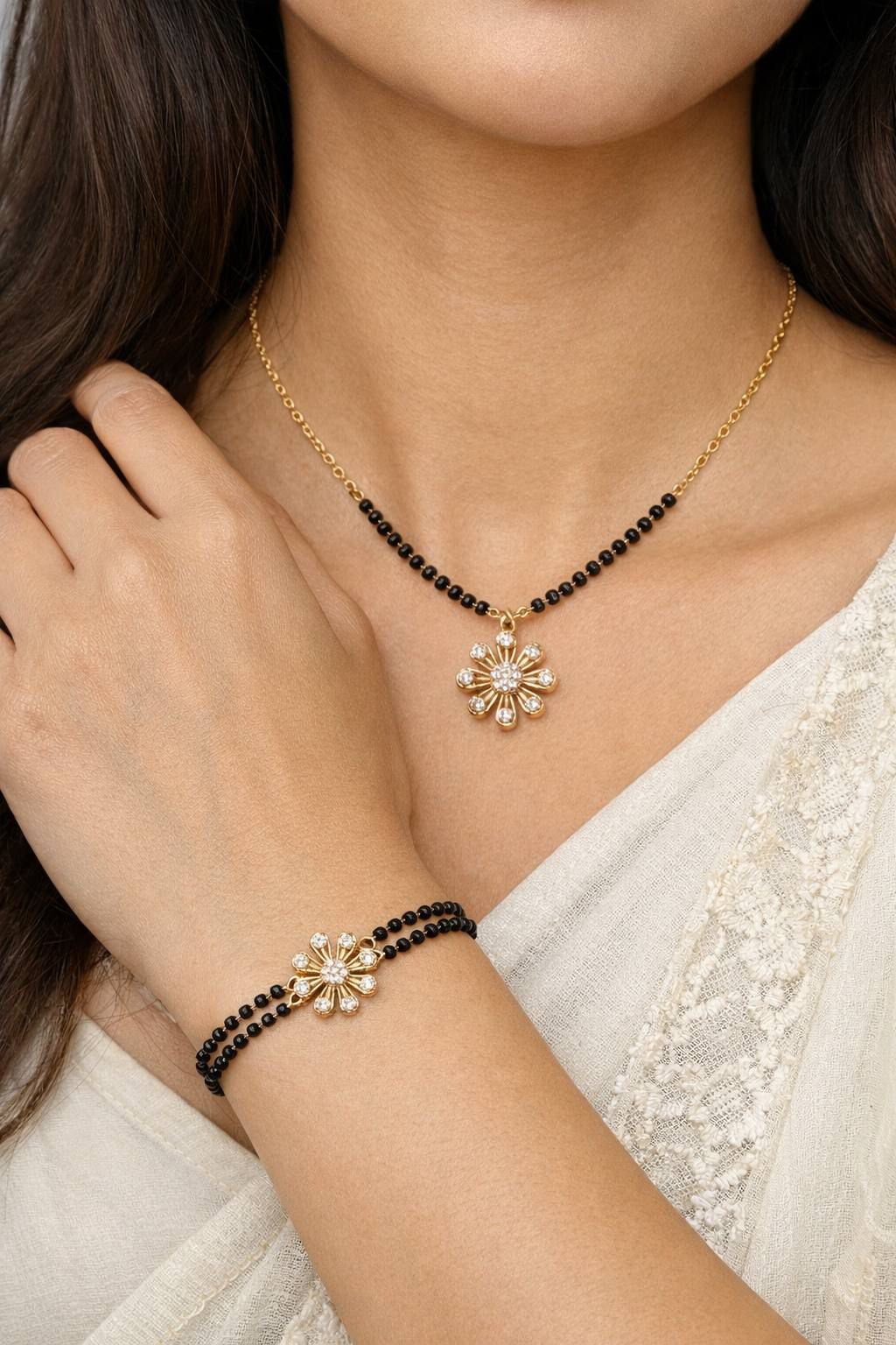 Floral Mangalsutra Combo - Image 2