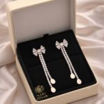 Elegant A.D. Diamond Rose Gold Earrings - Image 3