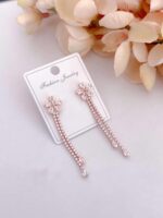 Elegant A.D. Diamond Rose Gold Earrings - Image 6