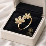 Double Flower Sparkle Ring