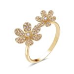 Double Flower Sparkle Ring - Image 2
