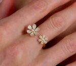 Double Flower Sparkle Ring - Image 3