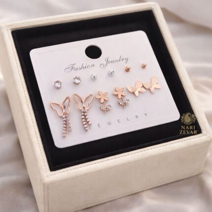 Rose Gold Earrings Combo