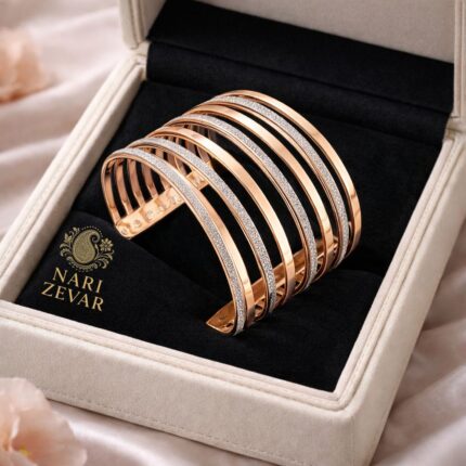 Rose Gold Multi-Layer Cuff Bracelet